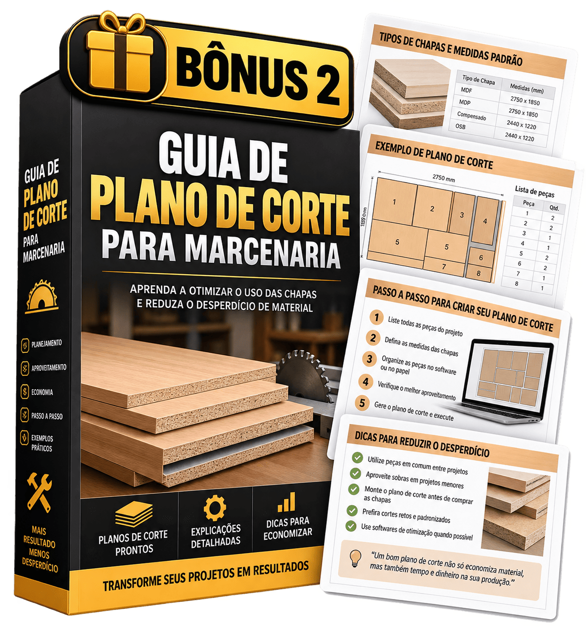Presentación del Bono 2: Guía de planos de corte para carpintería 